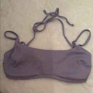 Purple Hollister Ribbed Bikini Top